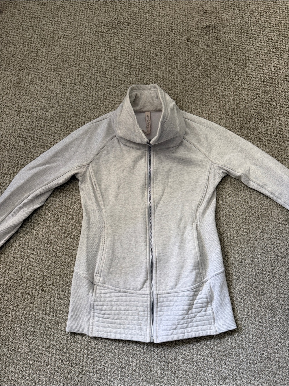 Lululemon Light Gray Full-Zip Athletic Jacket